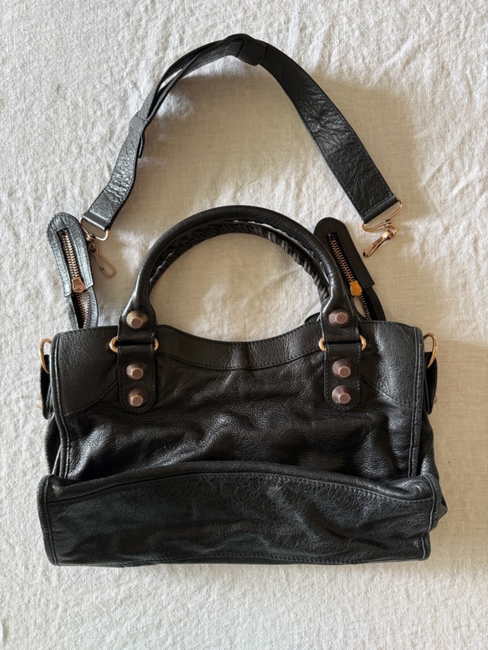 Balenciaga Giant 21 Rose Gold Hardware Black City Shoulder Bag. Rare - Picture 3 of 13